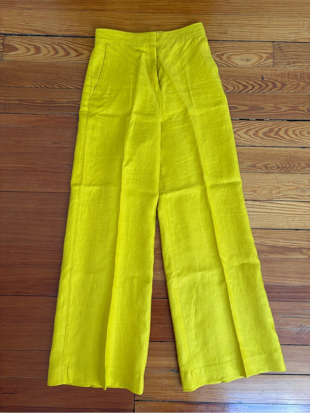 MaxMara Ginosa Yellow Wide-Leg Trousers